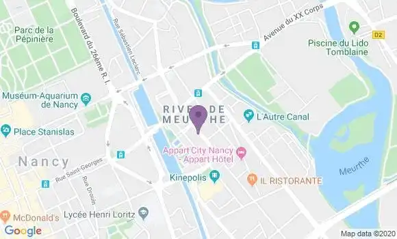 Localisation Banque Populaire Agence de Nancy Stanislas Meurthe