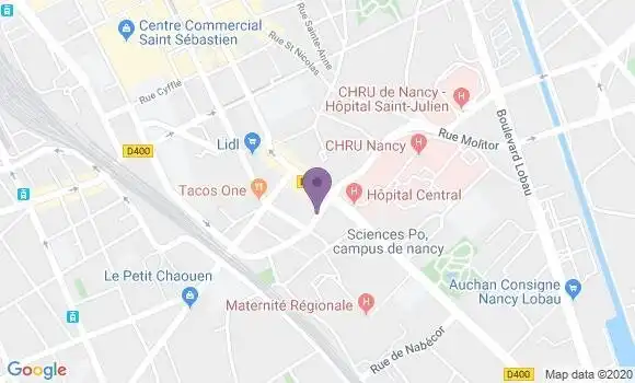 Localisation Banque Populaire Agence de Nancy Place des Vosges