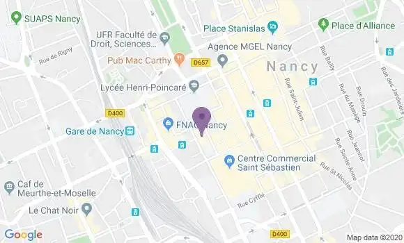 Localisation Banque Populaire Agence de Nancy Saint Jean