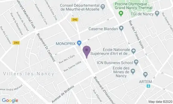 Localisation Banque Populaire Agence de Nancy Haussonville