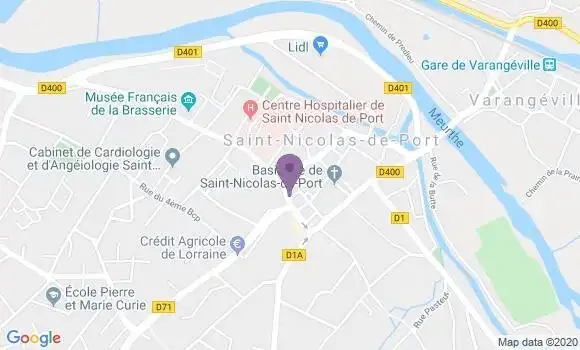 Localisation Banque Populaire Agence de Saint Nicolas de Port