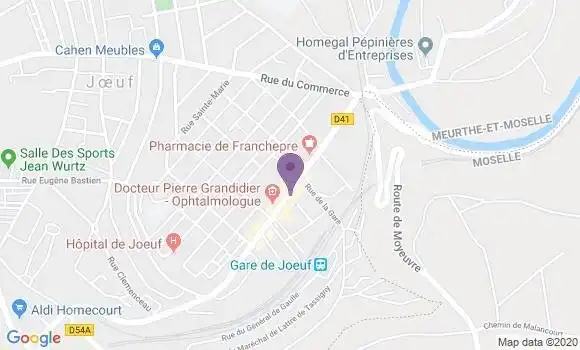 Localisation Banque Populaire Agence de Joeuf