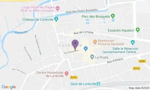 Localisation Banque Populaire Agence de Luneville