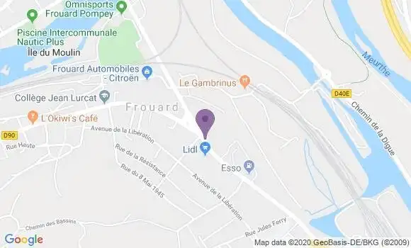 Localisation Banque Populaire Agence de Frouard