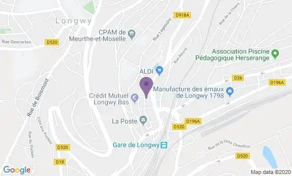 Localisation Banque Populaire Agence de Longwy