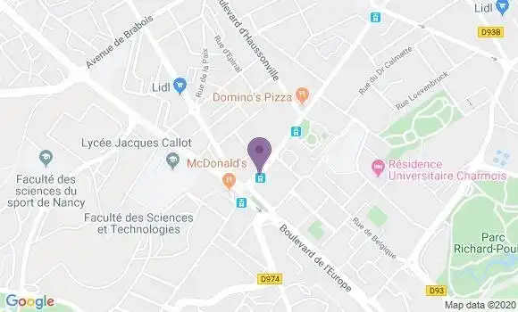 Localisation Banque Populaire Agence de Vandoeuvre lès Nancy