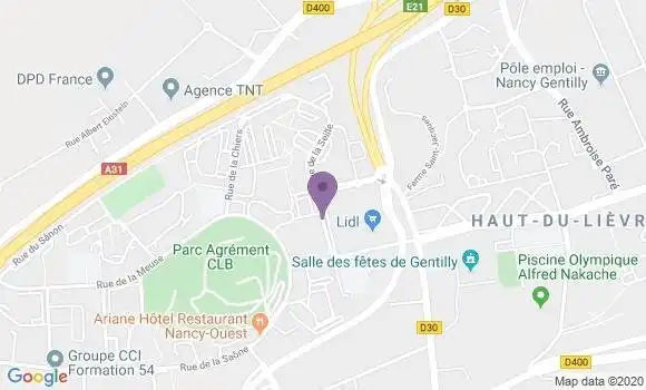 Localisation Banque Populaire Agence de Laxou Champ le Boeuf