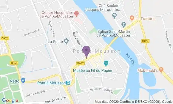 Localisation Banque Populaire Agence de Pont à Mousson