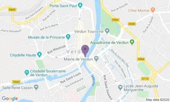 Localisation Banque Populaire Agence de Verdun
