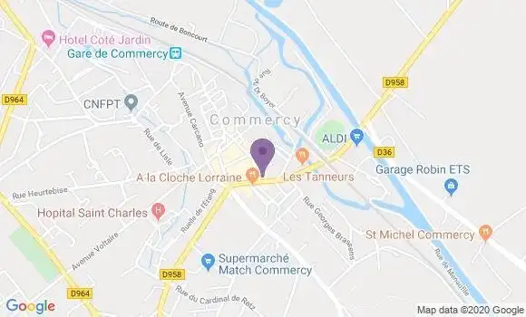 Localisation Banque Populaire Agence de Commercy