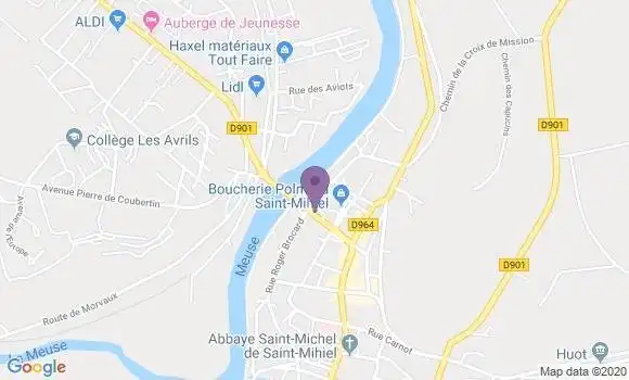 Localisation Banque Populaire Agence de Saint Mihiel