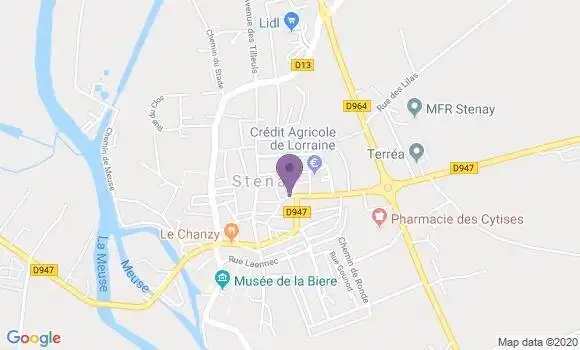Localisation Banque Populaire Agence de Stenay