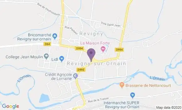 Localisation Banque Populaire Agence de Revigny sur Ornain