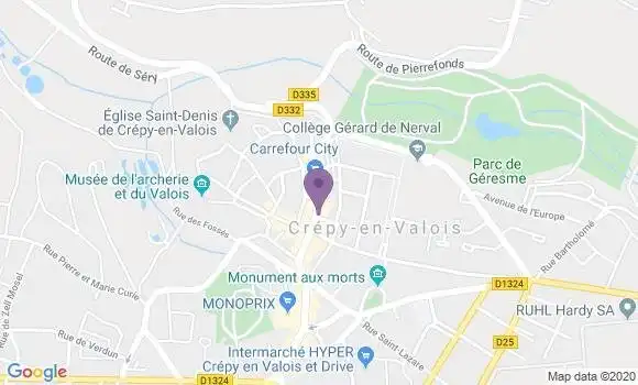 Localisation LCL Agence de Crépy en Valois
