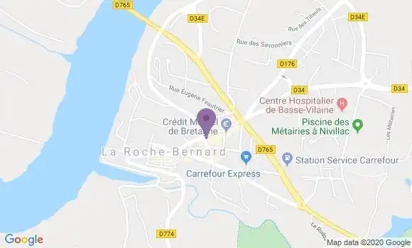 Localisation Banque Populaire Agence de La Roche Bernard