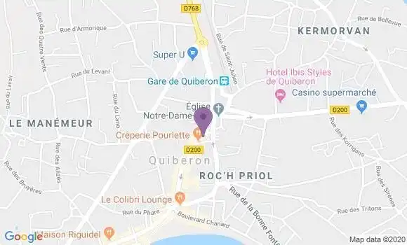 Localisation Banque Populaire Agence de Quiberon