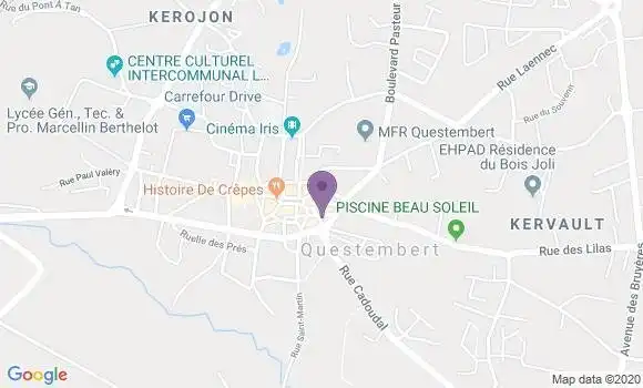 Localisation Banque Populaire Agence de Questembert