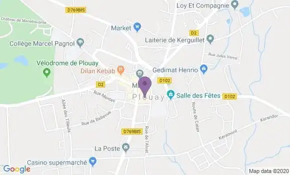 Localisation Banque Populaire Agence de Plouay