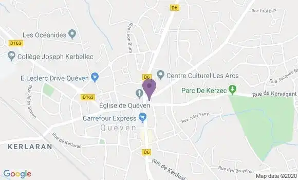 Localisation Banque Populaire Agence de Queven
