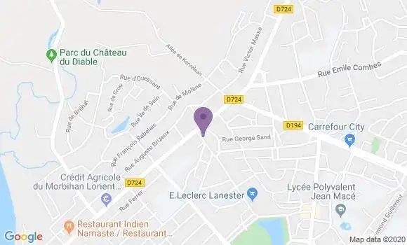 Localisation Banque Populaire Agence de Lanester