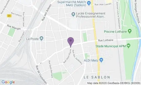 Localisation Banque Populaire Agence de Metz Sablon