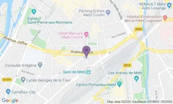 Localisation Banque Populaire Agence de Metz Gare