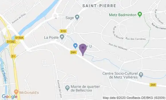 Localisation Banque Populaire Agence de Saint Julien lès Metz