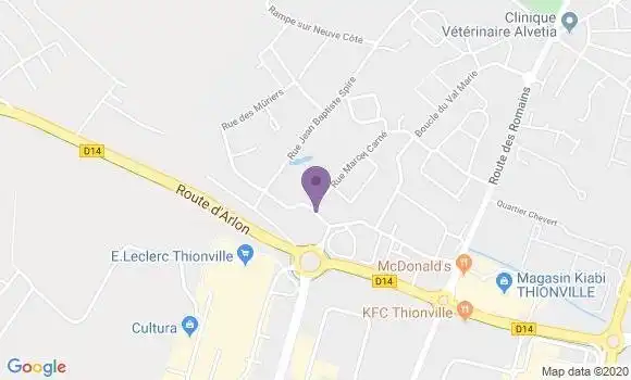 Localisation Banque Populaire Agence de Thionville Val Marie