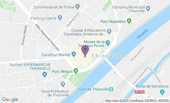 Localisation Banque Populaire Agence de Thionville