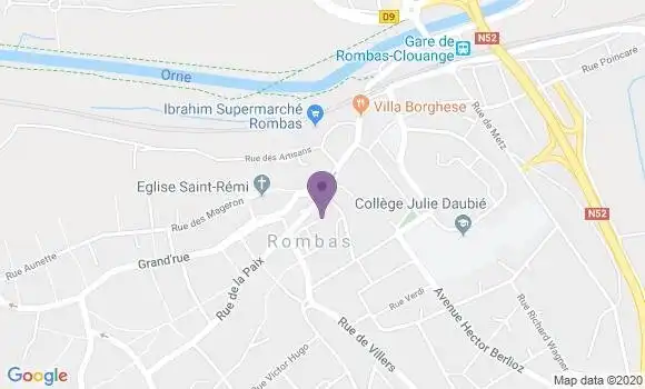 Localisation Banque Populaire Agence de Rombas