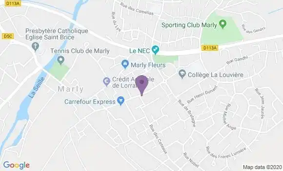 Localisation Banque Populaire Agence de Marly