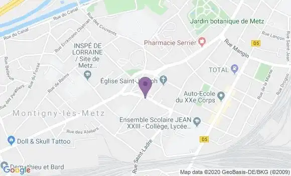 Localisation Banque Populaire Agence de Montigny lès Metz Saint Joseph