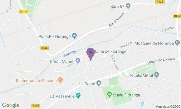 Localisation Banque Populaire Agence de Florange