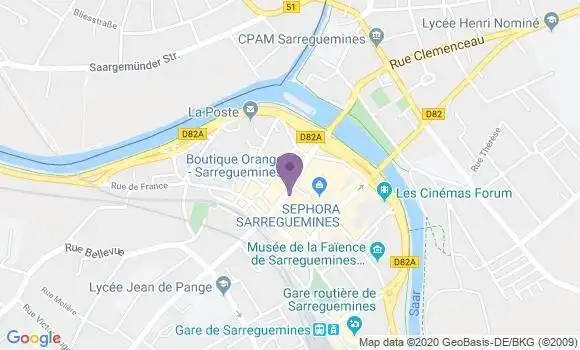 Localisation Banque Populaire Agence de Sarreguemines