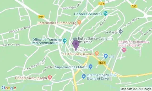 Localisation Banque Populaire Agence de Bitche