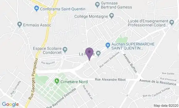 Localisation LCL Agence de Saint Quentin Europe