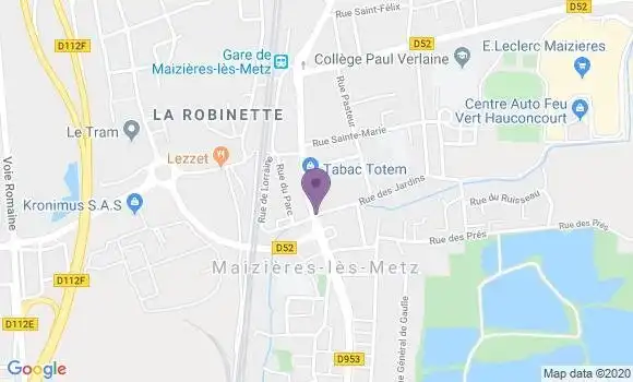 Localisation Banque Populaire Agence de Maizières lès Metz