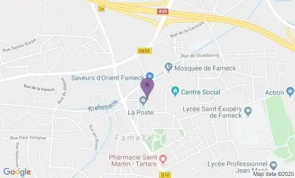 Localisation Banque Populaire Agence de Fameck