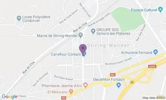 Localisation Banque Populaire Agence de Stiring Wendel
