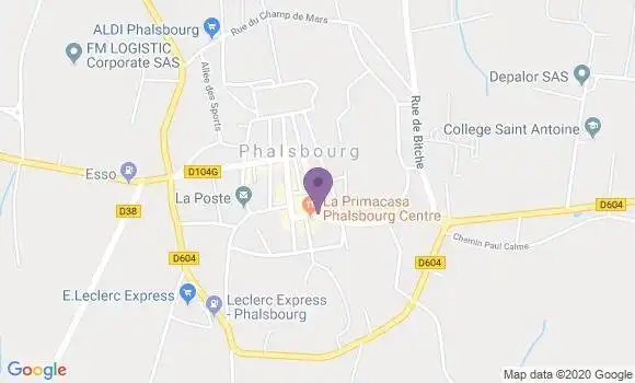 Localisation Banque Populaire Agence de Phalsbourg