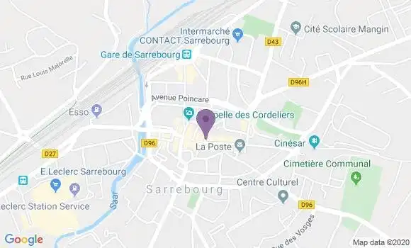 Localisation Banque Populaire Agence de Sarrebourg