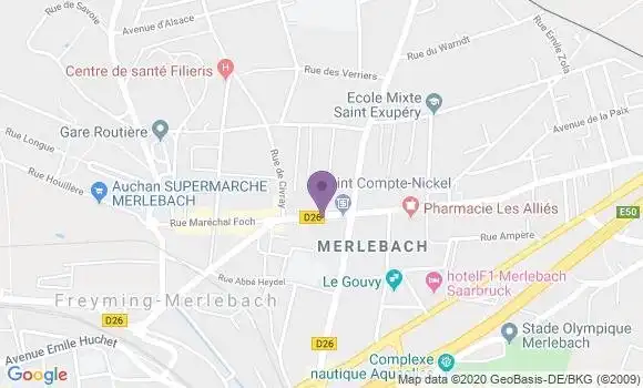Localisation Banque Populaire Agence de Freyming Merlebach