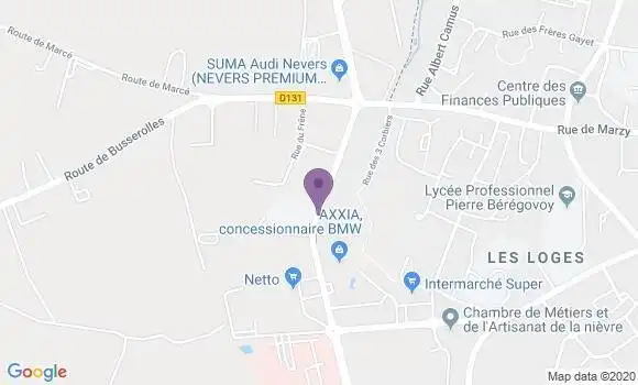Localisation Banque Populaire Agence de Nevers Val des Loges