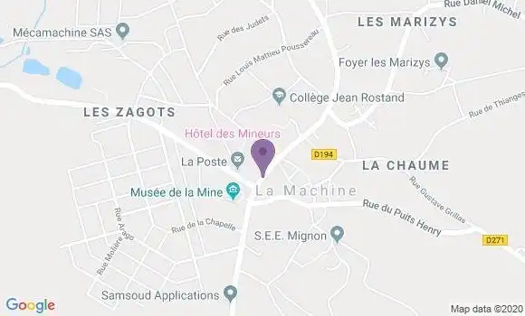 Localisation Banque Populaire Agence de La Machine