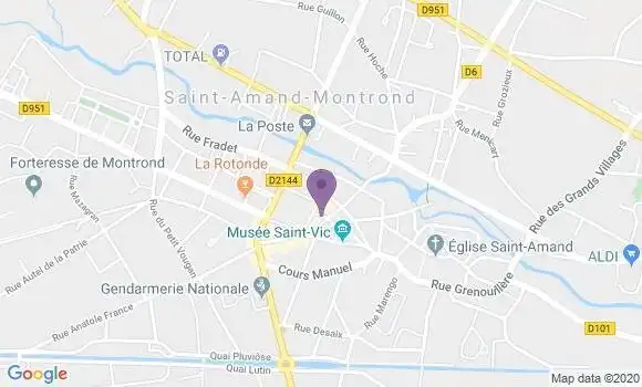 Localisation Banque Populaire Agence de Saint Amand en Puisaye