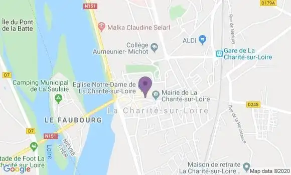 Localisation Banque Populaire Agence de La Charité sur Loire