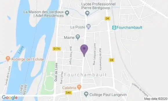 Localisation Banque Populaire Agence de Fourchambault