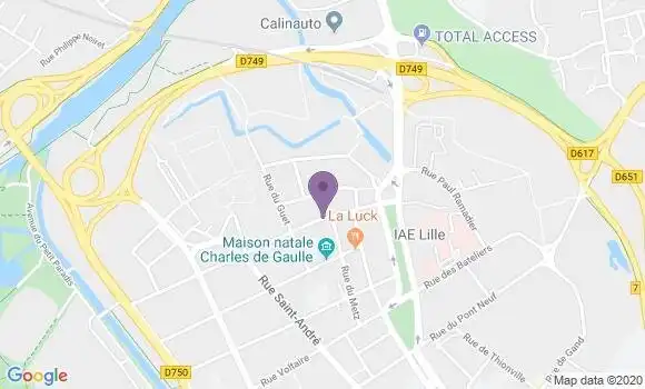 Localisation Banque Populaire Agence de Lille Saint Sébastien