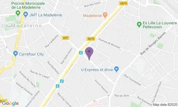 Localisation Banque Populaire Agence de La Madeleine Saint Maur