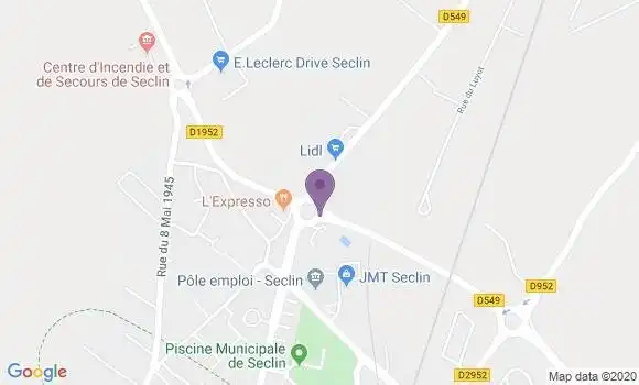 Localisation Banque Populaire Agence de Seclin
